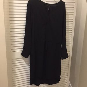 White House Black Market long sleeve black dress